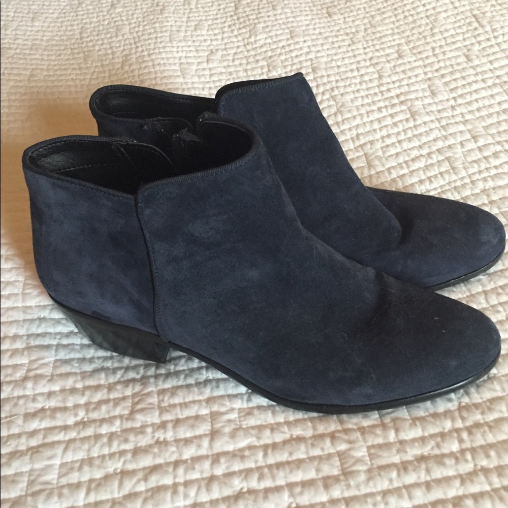 Sam Edelman suede blue booties